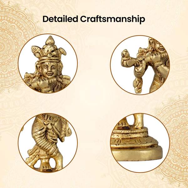 Krishnar  Brass Idol